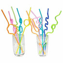 Crazy Loop Straws, (Pack of 50) Crazy Silly Colorful Reusable Drinking Stra I5N9