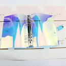 Pvc Rainbow Transparent Notebook Diary Cover Glitter Loose Leaf Note Book P B7O6