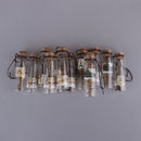 12 Pieces Empty Glass Wish Bottles Mini Small Glass Bottle DIY Pendant Necklace