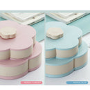 Petal-Shape Rotating Snack Box Candy Tray Food Storage Box Wedding Candy Pl