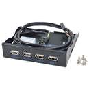 3.5 Inch Floppy Bay 4 Ports USB 2.0 Hub USB2.0 Front Panel Expansion Adapte S6R1