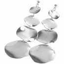 1 Pair Long Alloy Round Piece Glossy Women Fashion Earrings Irregular Geome