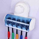 Toothbrush holder strong suction cup wall hanging household dustproof 5 pcs M8F8