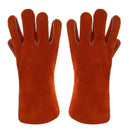 Welding Work Safety Gloves Cow Split Neck Leather Heat Resistant Gloves