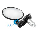 Motorcycle CNC Aluminum Rotate Round 7/8" Handle Bar End Side Rearview Mirrors X