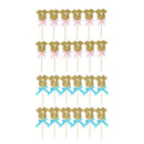 24pcs Glitter Clothes Cupcake Toppers Baby Shower Birthday Party Food Decor