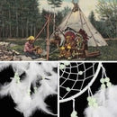 White Cat Dream Catcher Feather Bead Wall Car Hanging Decoration Ornament W