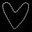 1 Yard White Round Diamante Rhinestone Chain Trim Bridal Dress Applique DIY