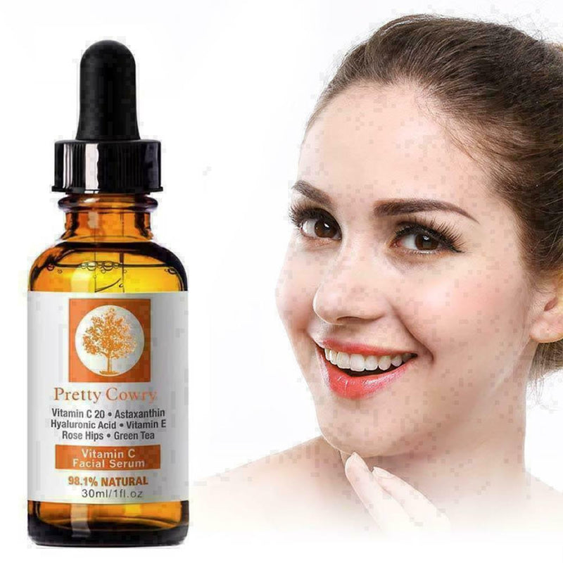 30ml Spots Remove Vitamin C Essence Face Serum Green Tea Oil Hyaluronic Aci M8T9