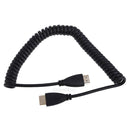 Double Male HDMI V1.4 Coiled Cable Lead Extension Cord Stretch 50cm to 2m