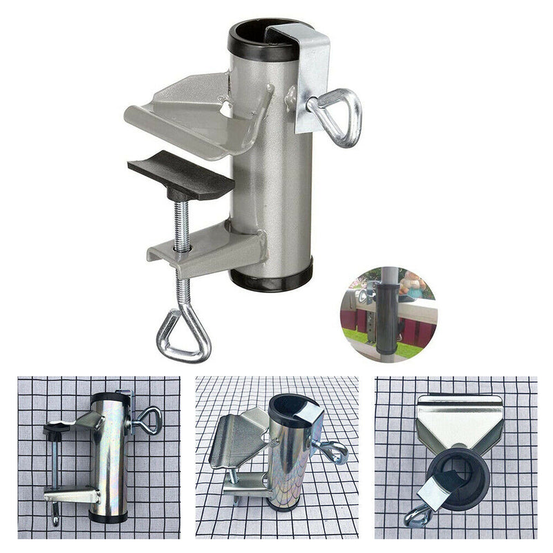 Fishing Portable Outdoor Patio Chair Clamp Parasol Stand Umbrella Holder Clip