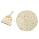 2pcs Novelty Baby Pancake Blanket Coral Velvet Soft Tortilla Swaddles Hat