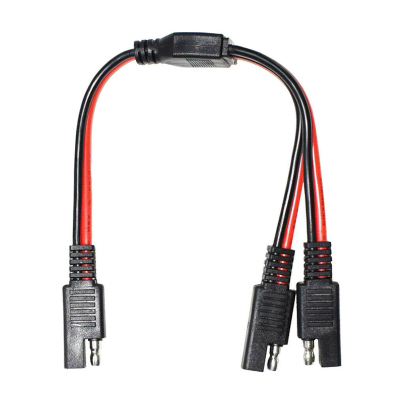 DIY 20A 1 to 2 14 AWG Quick Connect Disconnect Plug SAE to SAE Extension Cable