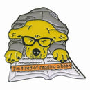 Creative Dog Reading Book Brooch Animal Badge Jacket Clothing Backpack Pins