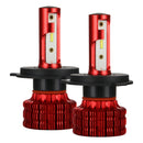 1 Pair Super Bright Auto Truck LED Headlight Bulbs H4 6500K 9-30V White Beam