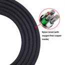Replacement Audio Cable 3.5mm Male to 2.5mm Male Splitter Adapter Cord Stereo