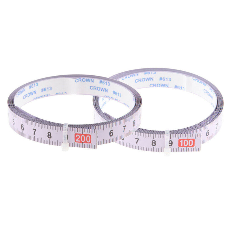 2 Pieces  Durable Miter Saw Track Tape Measure Backing Metric Steel Ruler(Width)