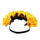Women's Hawaiian Stretch Rose Flower Headband Floral Crown for Garland Part E3Y7