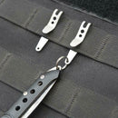 Mini Pocket Bag Suspension Clip Stainless Steel with Key Chain Carabiner