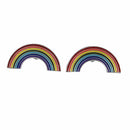 Pair of Stylish Colorful Rainbow Shape Copper Alloy Cufflinks For Men O2J4