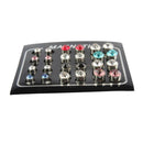 12 Pairs 4/6/7mm Round Multicolor Crystal