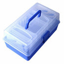 Fishing Tackle Box 3 Tray Cantilever Adjustable Compartments Crafts Lure Bo