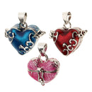 3pcs Heart Charms Pet Urn Pendant Necklace Cremation