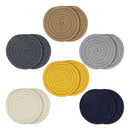 12 Pieces Braided Cup Coasters Cotton Round Woven Coasters Drink Absorbent WB9W1