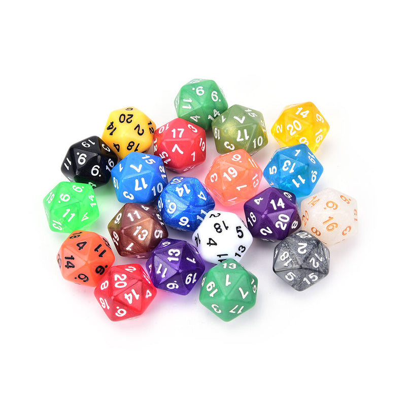 1PC D20 gaming dice twenty sided die number 1-20 for RPG ga RES