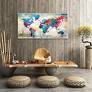 World Map DIY Diamond Painting 5D Full Round Drill Embroidery Home Decor A