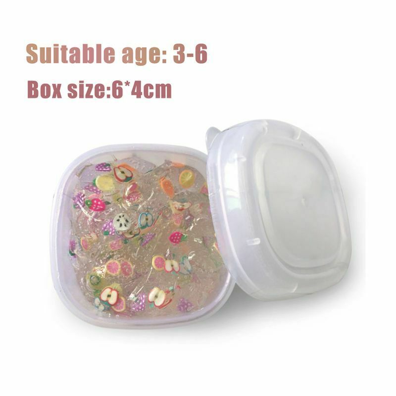 5X(New creative clear crystal fruit mud Non-stick jelly mud DIY box decomp Q8Q6)