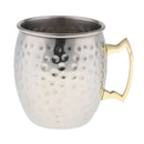 2x Stainless Steel Hammered Moscow Mule Mug Drink Cup Camping Office 500ml