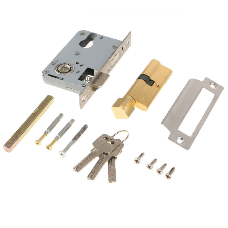 Lever Handle Lock SET Home Front Door Bedroom Bathroom Entry Door Handle