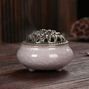 Ceramic Incense Burners Portable Porcelain Censer Buddhism Incense Holder H