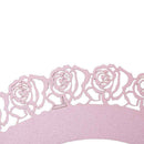 50x Filigree Rose Artistic Bake Cake Paper Cups Lace Cupcake Wrappers Bakin