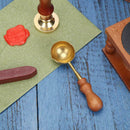 Retro Fire Wax Seal Stamp Metal Seals Wax Stick Wooden Handle Sealing Wax Spoon
