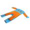 Baby Long Sleeve Crawling Mop Jumpsuit Romper One Piece Blue+Orange 90cm