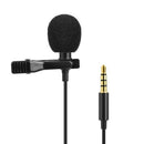 3.5mm Jack Clip-on Microphone Lavalier Lapel Mic + TRRS to TRS Plug Set A