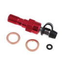 2 Pieces M10 Single Banjo  Thread Bleeder Nipple Washers 1.0mm Black+Red