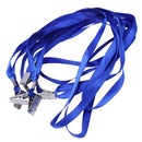 5 Pieces Clip Metal Blue Lanyard Neck Strap for Card Holder H1K4