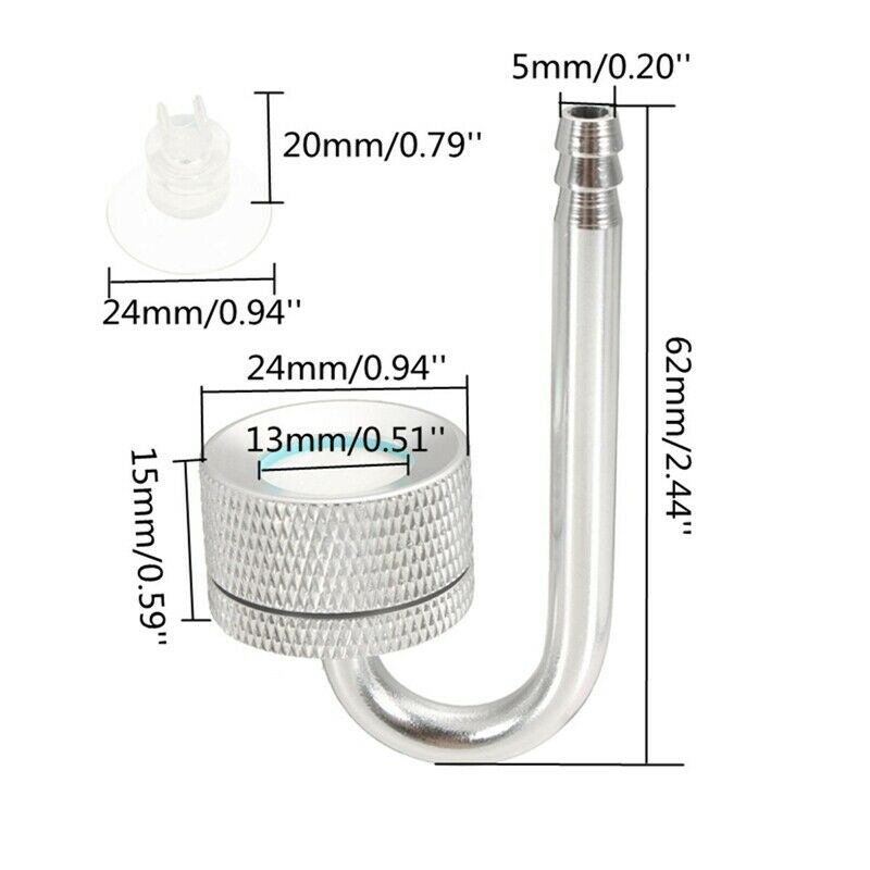 Set CO2 Diffuser Atomizer Regulator Reactor for Fish Tank Aquarium Plant Moss A6