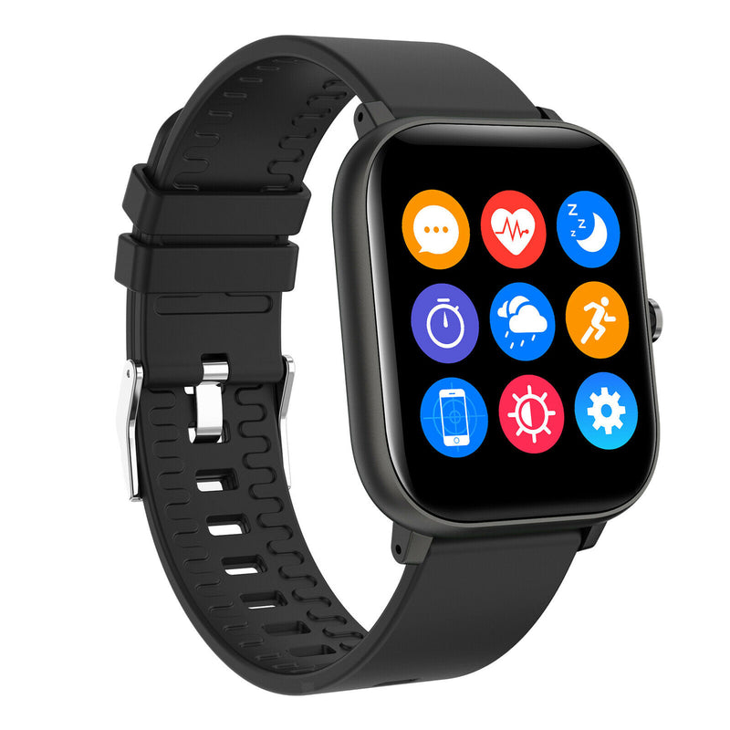 Smart Watch Blood Pressure Heart Rate Monitor Bracelet Wristband Black