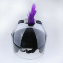 Motorcycle Adhesive Helmet Mohawk Hair Patches Skinhead Costumes Wig Purple