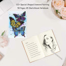 DIY Butterfly Special Shaped Diamond Painting 50 Pages A5 Sketchbook Crafts