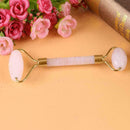 Natural Quartz Crystal Carved Double-head Roller Face Cosmetic Neck Tool