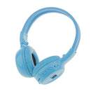 Blue Bluetooth Headphones Stereo Sound Over-Ear Wireless Headset Lightweight