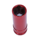 Alloy Wheel 1/2" Drive 21mm Set Thin Wall Deep Impact Nut Socket Red M8F6