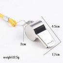 Stainless Steel Sport Game Referee Whistle Lanyard Emergency Loud Sound us.