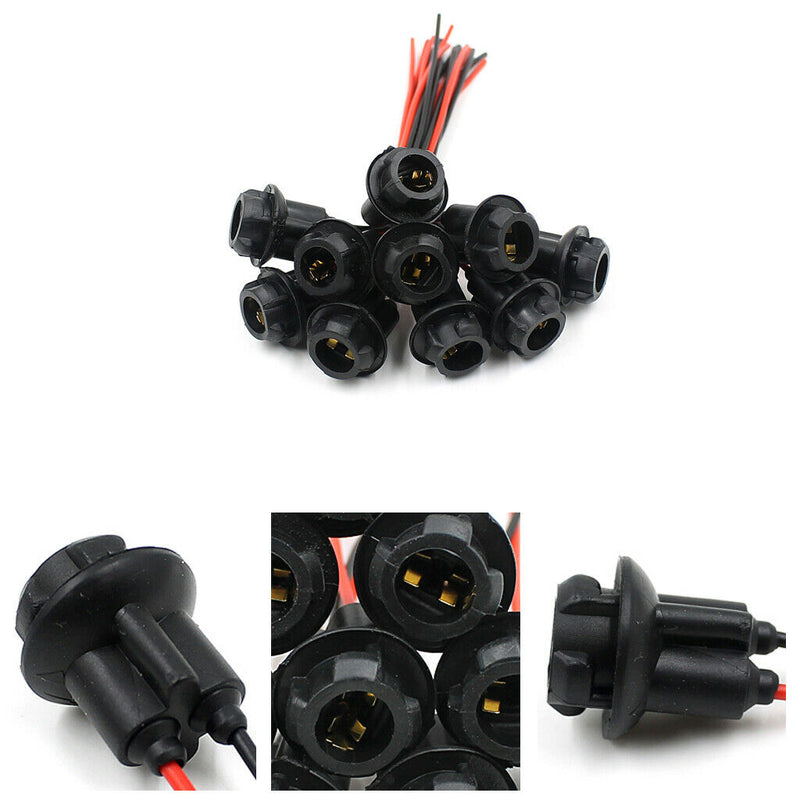 10pcs T10 W5W Car Socket Extension Wedge Base Light Connector Fittings