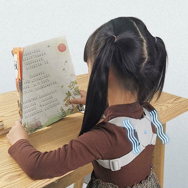 Smart Posture Trainer Corrector Back Lumbar Support Therapy Shoulder Belt White